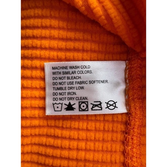 NEW Orvis Horseshoe Hills Fleece 1/4 Zip Long Sleeve Shirt Size SMALL Orange - Picture 9 of 12